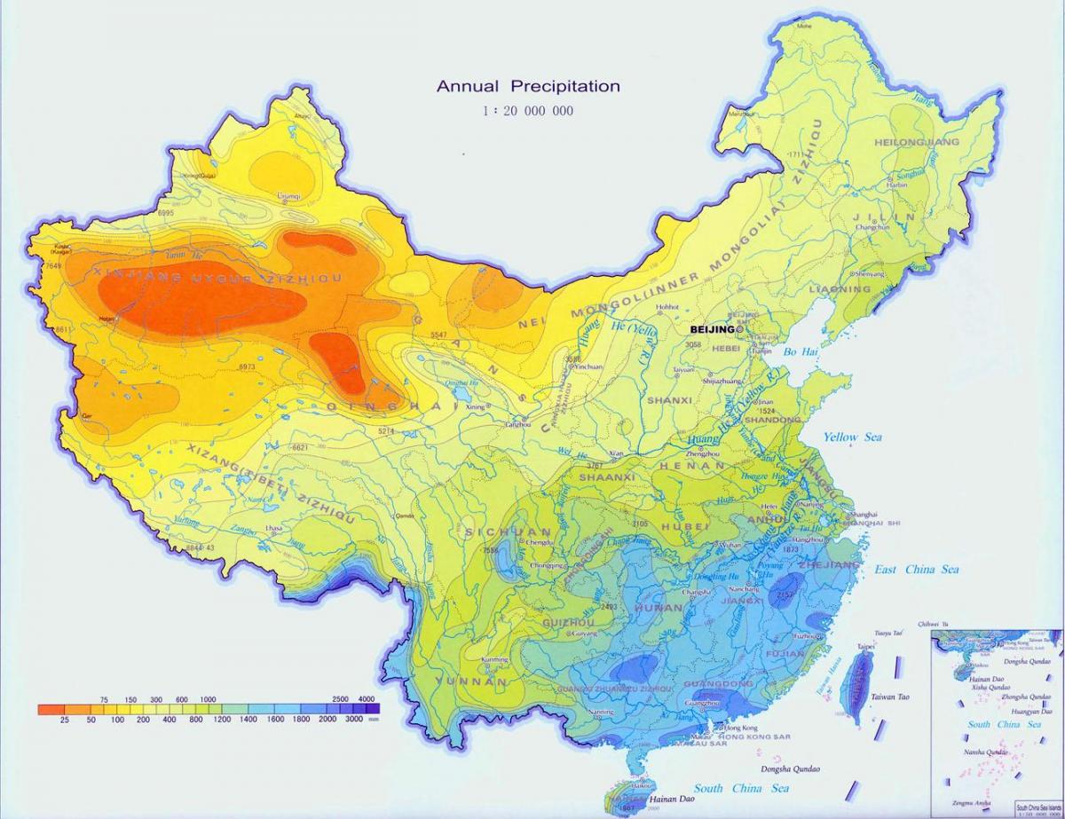 China mvua ramani