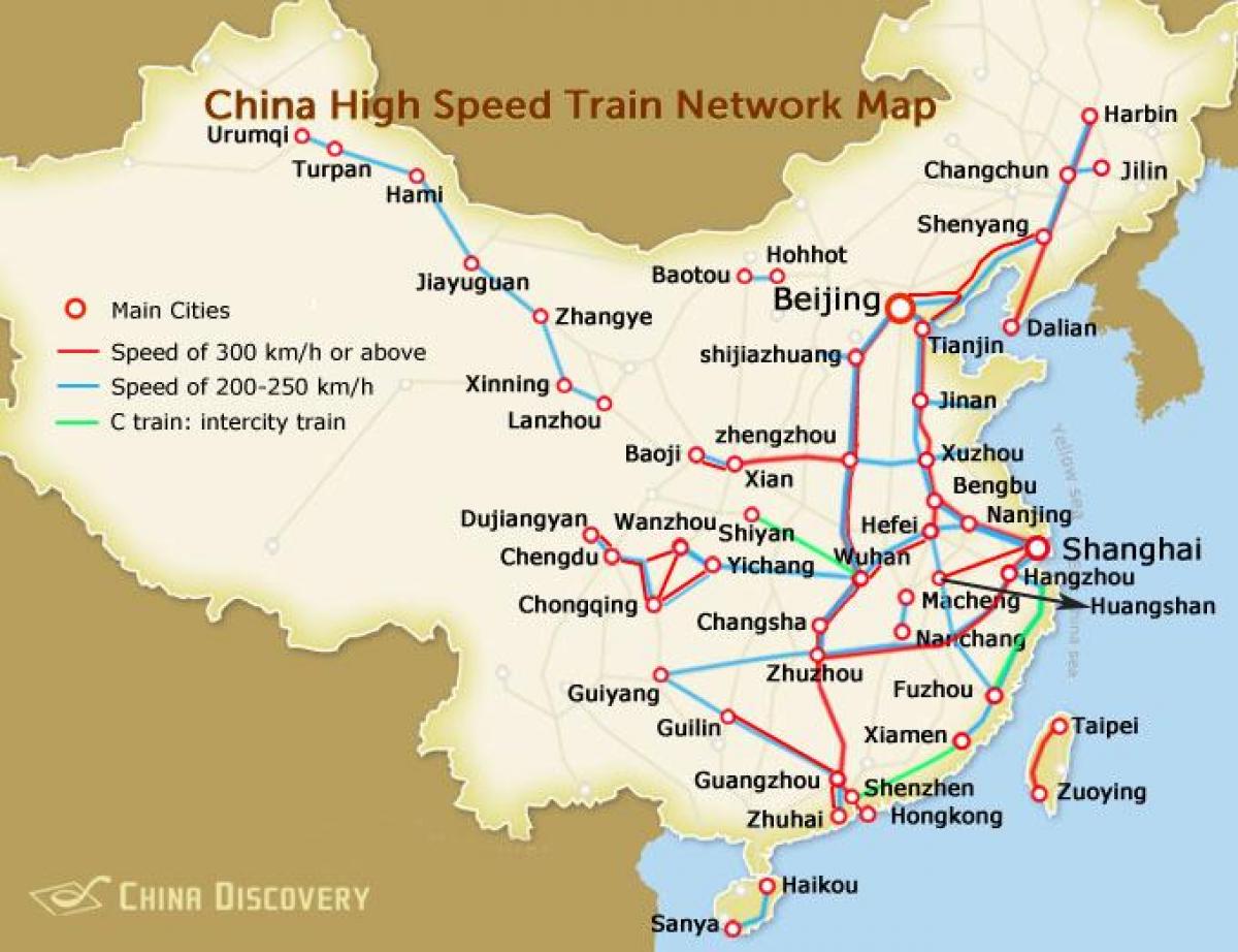 high speed treni China ramani