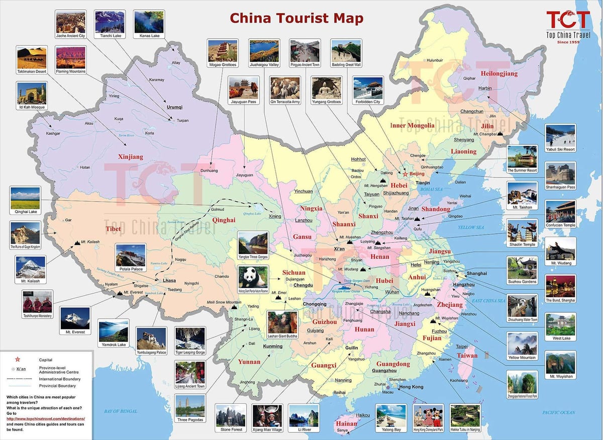 ramani ya China kilele