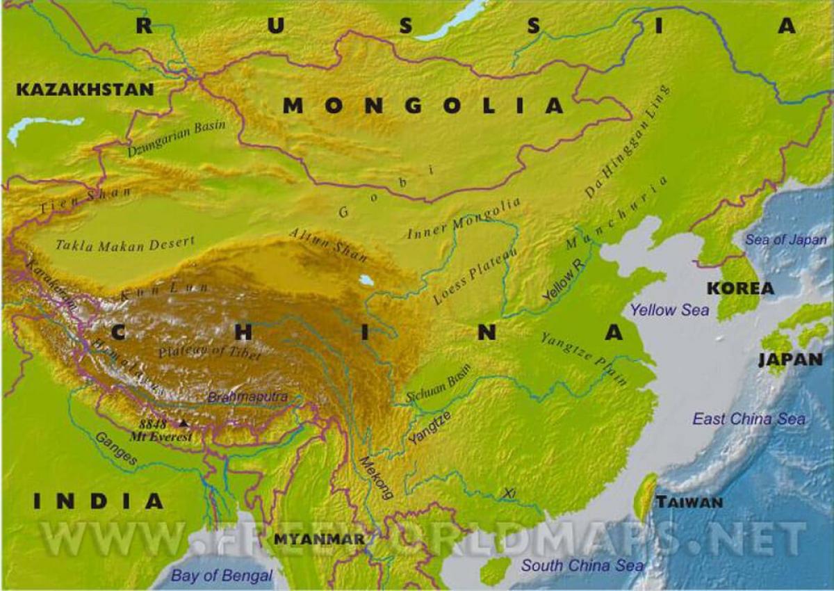 China ramani ya kimwili