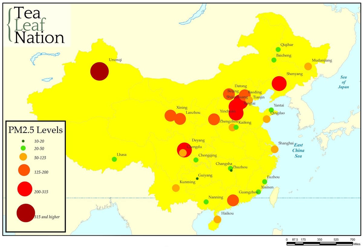 uchafuzi wa mazingira ramani China