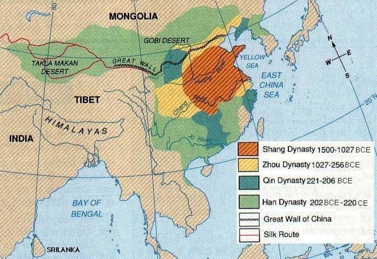 China ya kale jiografia ramani