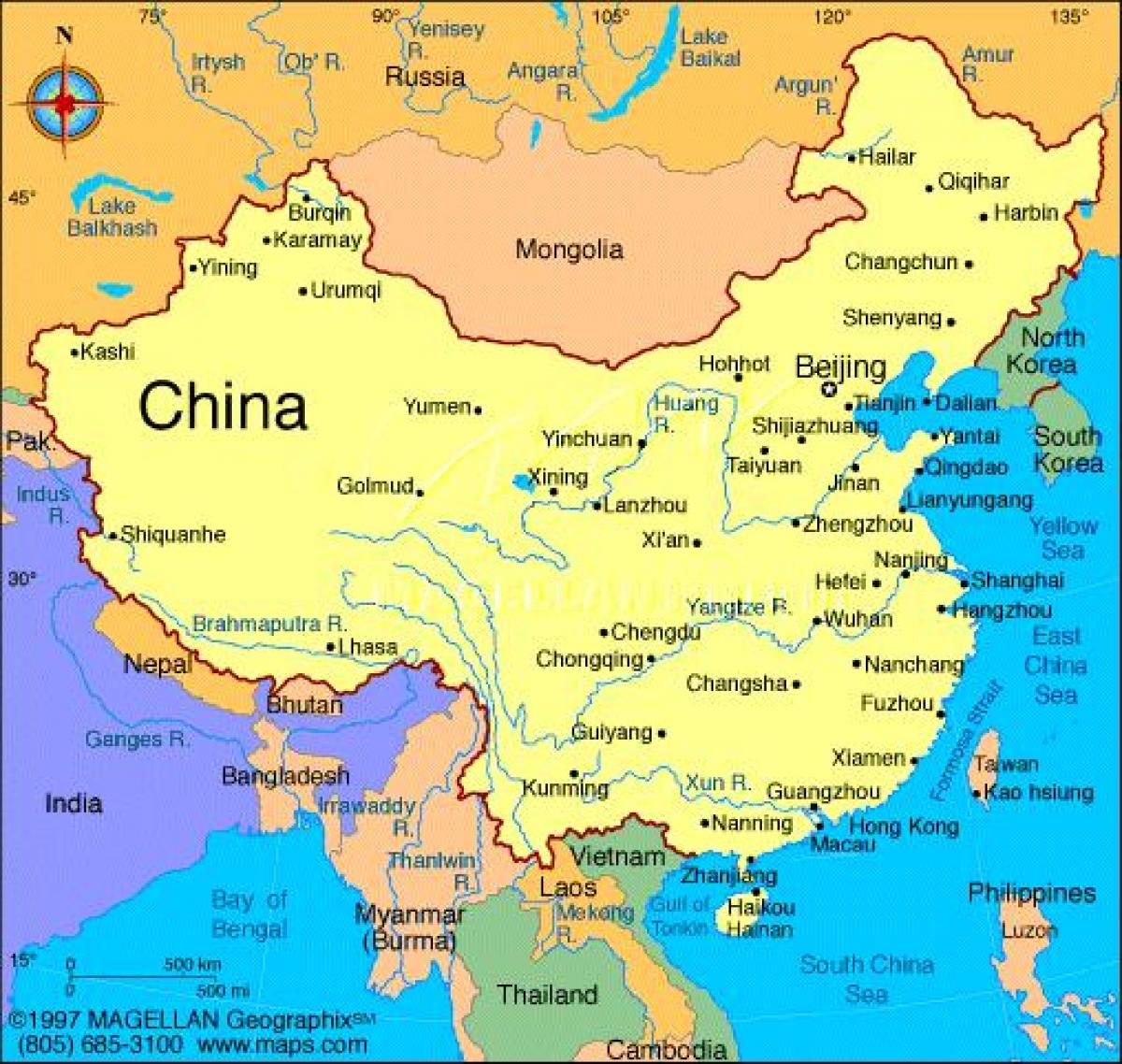 China ramani ya kina