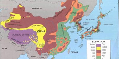 Ramani ya China jangwa