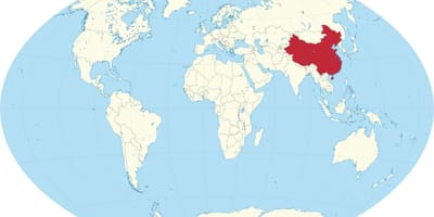 China katika ramani ya dunia