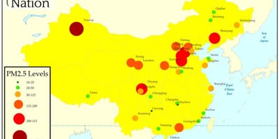 Uchafuzi wa mazingira ramani China