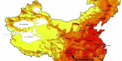 Idadi ya watu ramani ya China