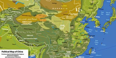 Kimwili jiografia ramani ya China