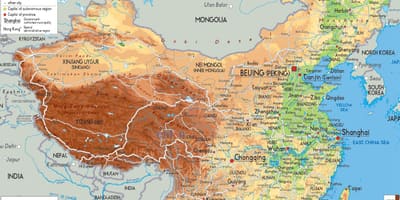China katika ramani