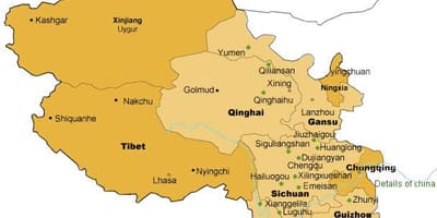 Ramani ya magharibi ya China