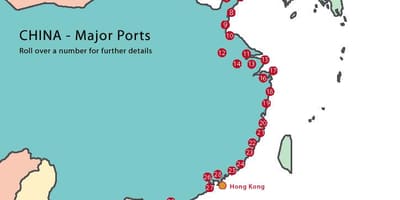 Bandari ya China ramani