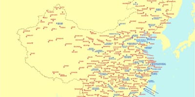 China viwanja vya ndege ramani